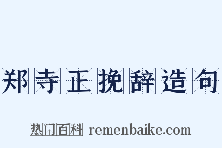 郑寺正挽辞造句是什么意思的图片